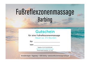 Gutschein Fußreflexzonenmassage Regensburg